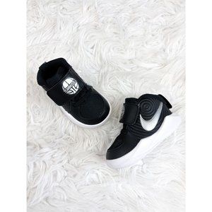 Nike Team Hustle D 9 Black White High Top Sneakers Toddler Size 5